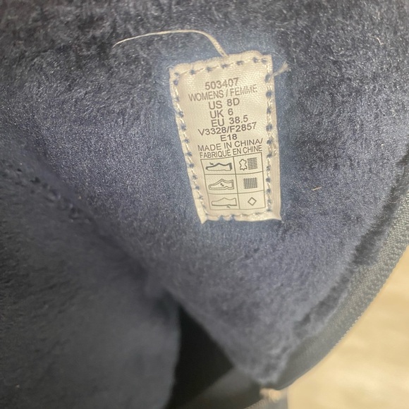 Lands End Womens Size 8D Blue Quilted Suede All Weather Zip Boots - Picture 6 of 13